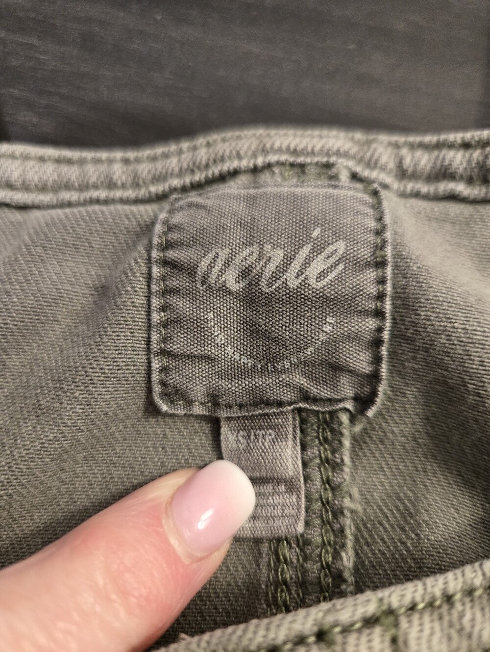 Aerie Green Denim Skater Pant Belted Overalls - Picture 10 of 11